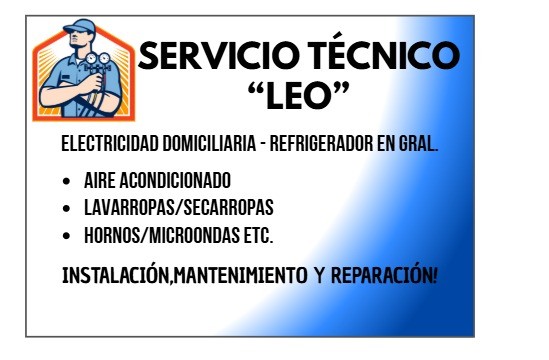 (SERVICIO TÉCNICO LEO ) MENCIONA LA PÁGINA Y TENES UN PRESUPUESTO SIN CARGO !!!
