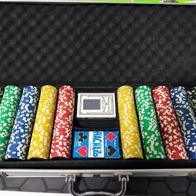Juego Poker 500 Fichas 11gr $ Numeradas Malet Alum. C/cartas