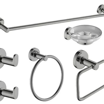 Set Accesorios Baño 6 Piezas Piazza 73229s Sensus Acero Inox