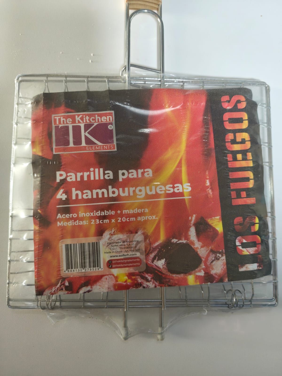 Parrilla para 4 hamburguesas