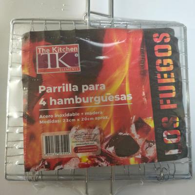 Parrilla para 4 hamburguesas