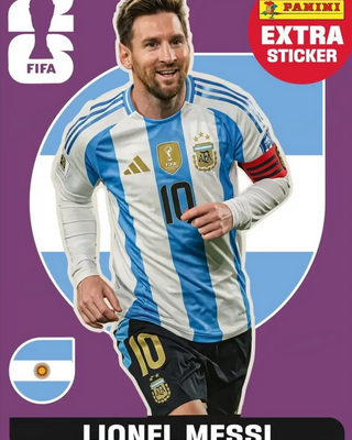 Figurita Lionel Messi Extra Sticker Panini Mundial 2026